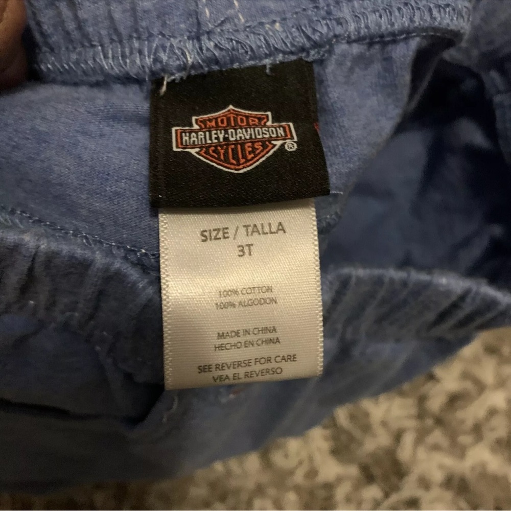 harley davidson toddler shorts 3T Blue Short Biker Motorcycle - Picture 4 of 5
